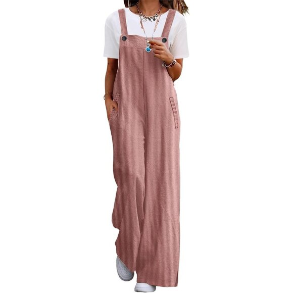 Women´s Pants Wide Leg Jumpsuits with Pockets - Light...